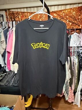 Old Navy Black Pokémon Logo Short Sleeve Tee